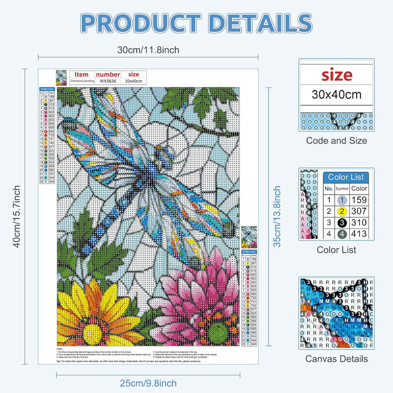 Stained Glass Diamond Art Painting Kits for Adults
